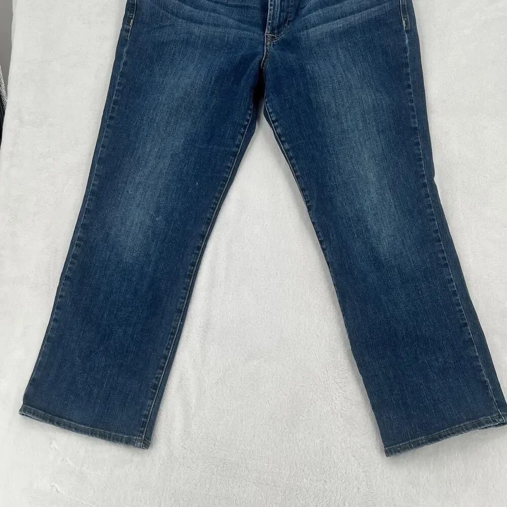 Lucky Brand Jeans Women's 12/31 Sweet' N Crop Blue Denim Stretch Flap Pockets